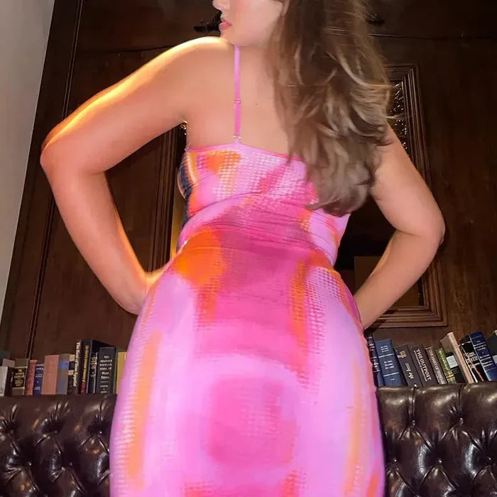 Slim Bodycon Printed Dress fashionnsio