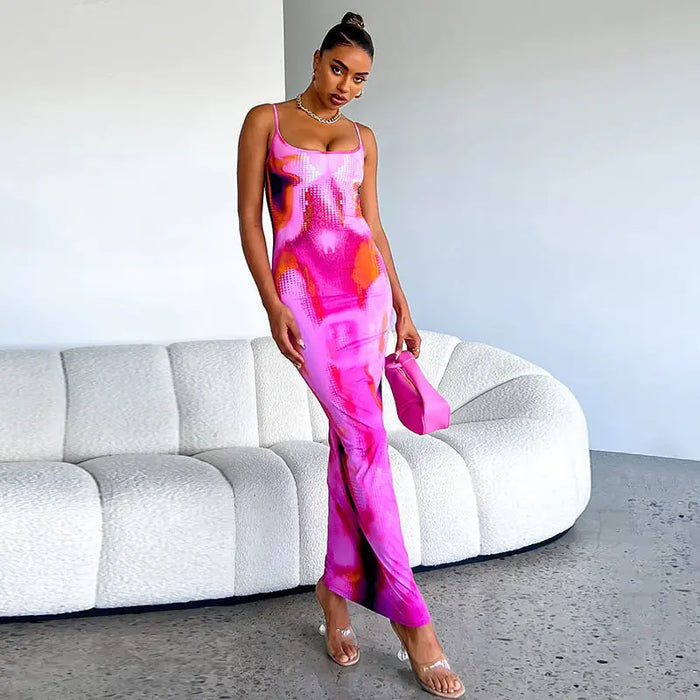 Slim Bodycon Printed Dress fashionnsio