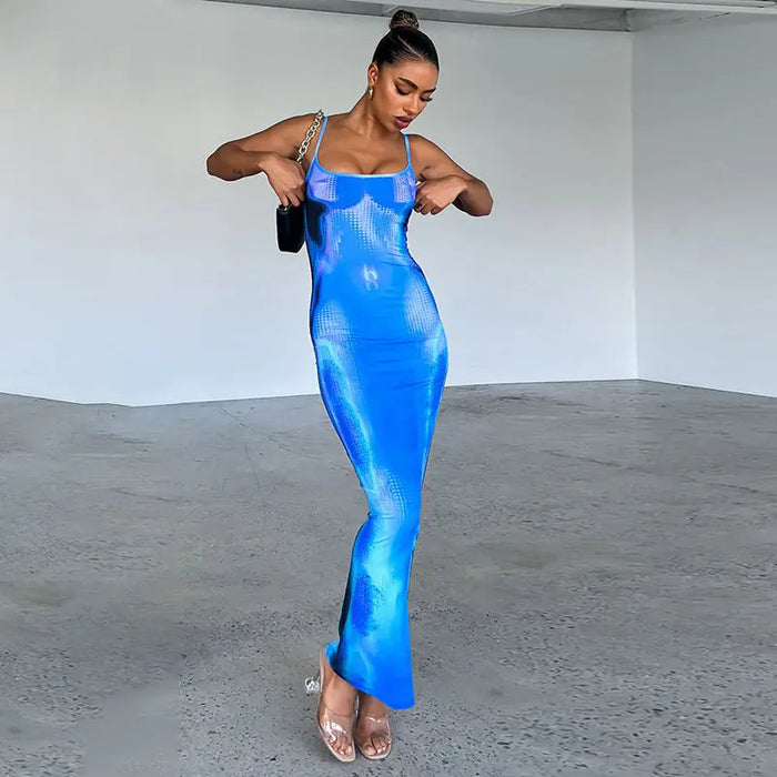 Slim Bodycon Printed Dress fashionnsio