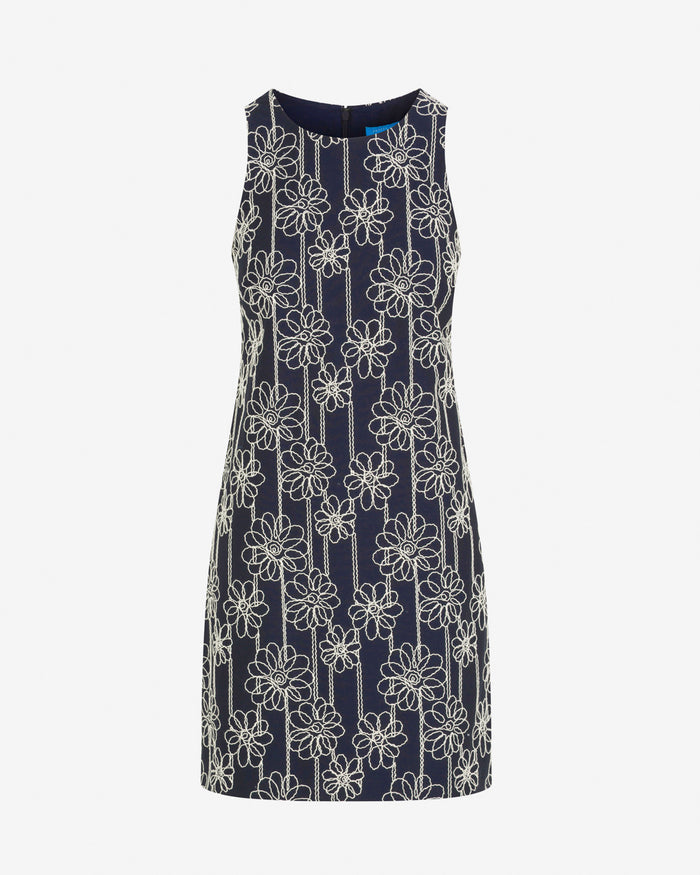 Priscilla Sleeveless Dress in Embroidery