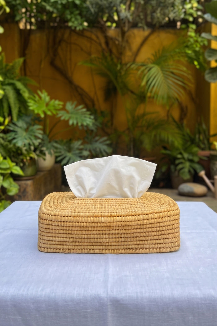 Raffia Tissue Box Cover