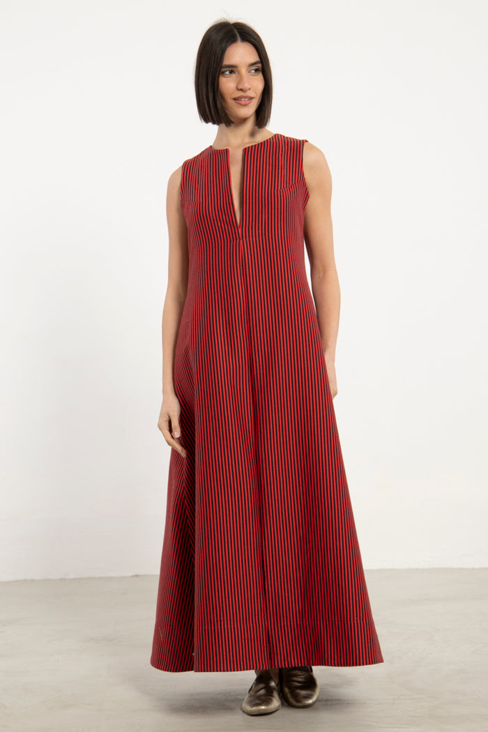 Rakia Cotton Silk Red Dress