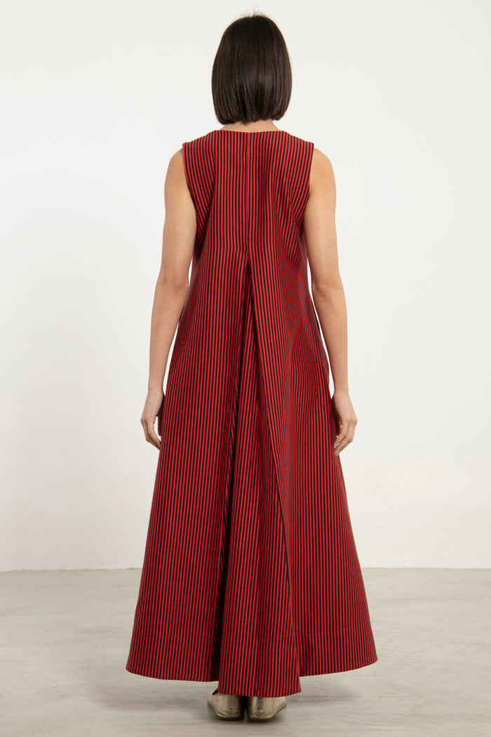 Rakia Cotton Silk Red Dress