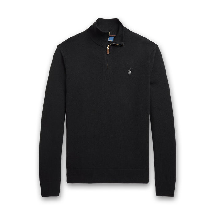 Ralph Lauren - Wool Quarter-Zip Sweater in Black - Nigel Clare