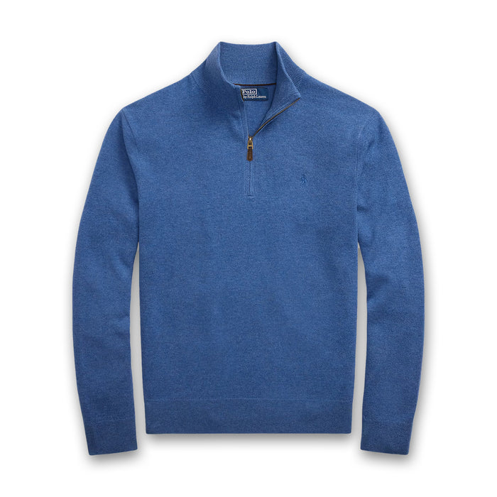 Ralph Lauren - Wool Quarter-Zip Sweater in Blue - Nigel Clare