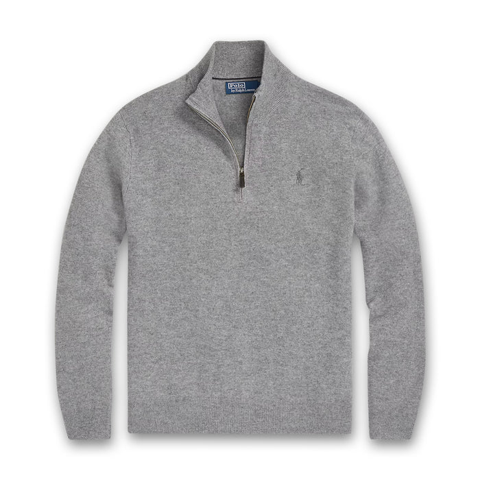 Ralph Lauren - Wool Quarter-Zip Sweater in Grey - Nigel Clare