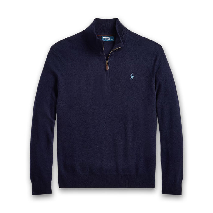 Ralph Lauren - Wool Quarter-Zip Sweater in Navy - Nigel Clare