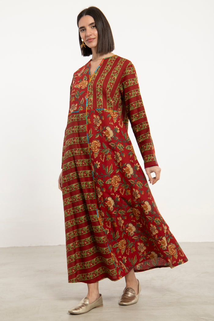 Rama Cotton Red Dress