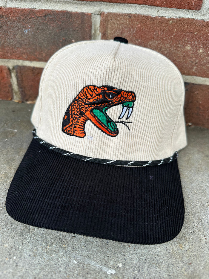 Rattler Head Corduroy Rope Hat