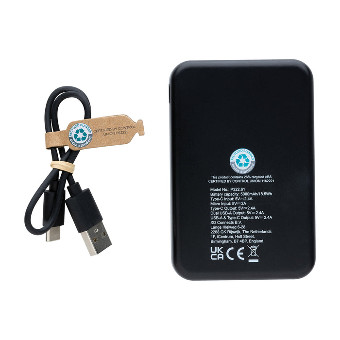 Recycled Plastic 5.000 mAh Powerbank