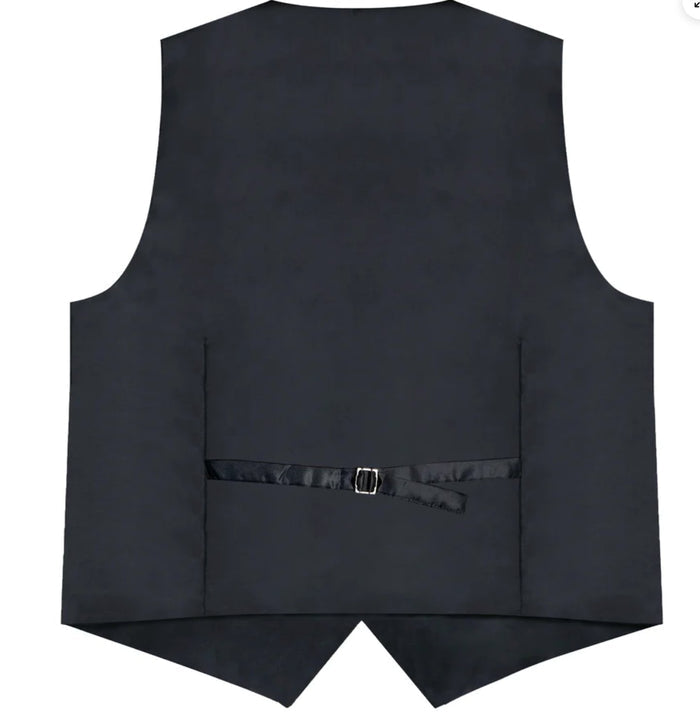 RED SOLID SATIN WAISTCOAT VEST TIE HANDKERCHIEF CUFFLINKS SET-MD-0321 - SimonVon Shop