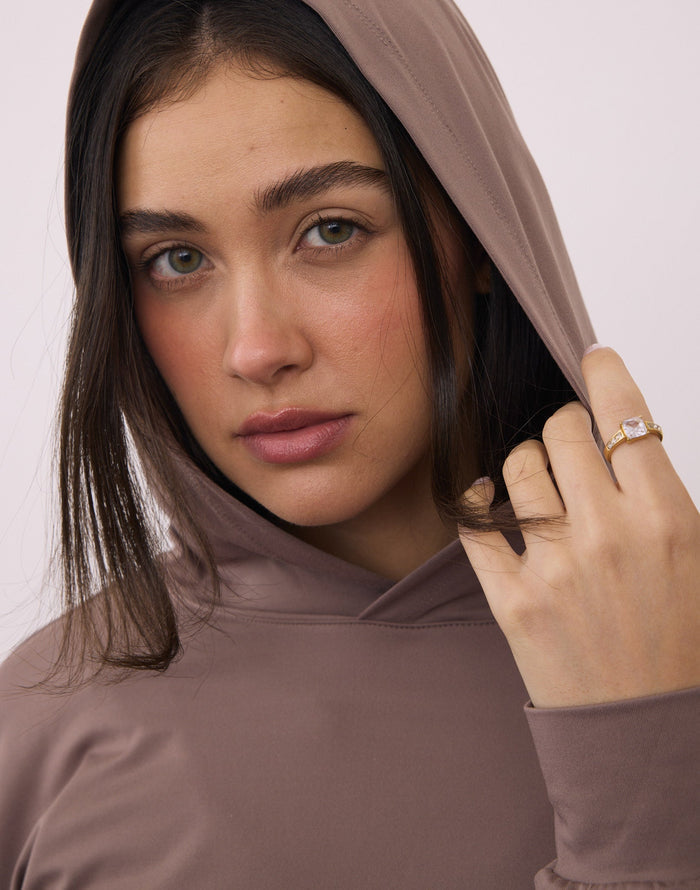 Relaxed Hoodie in Pebble