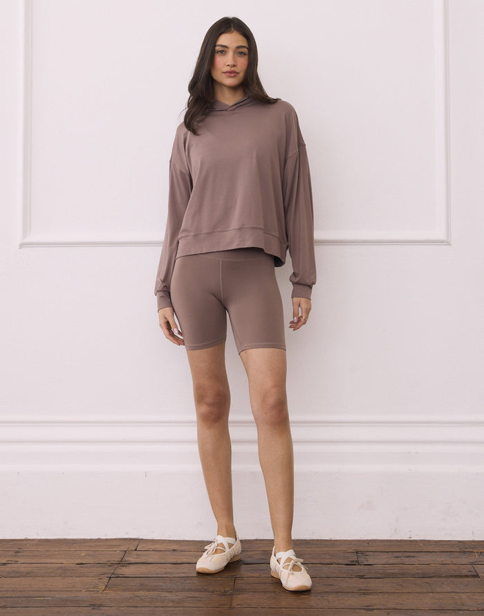 Relaxed Hoodie in Pebble