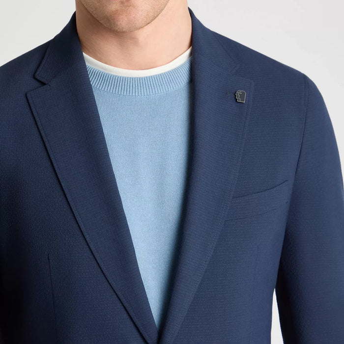 Remus - Angelo Slim Fit Seersucker Blazer in Navy - Nigel Clare