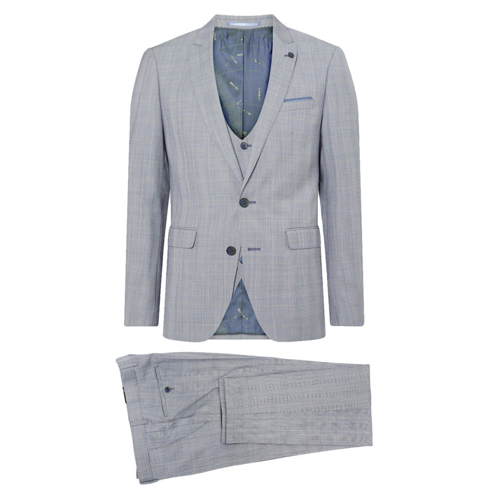 Remus - Lanito 3 Piece X-Slim Suit in Sky Blue - Nigel Clare