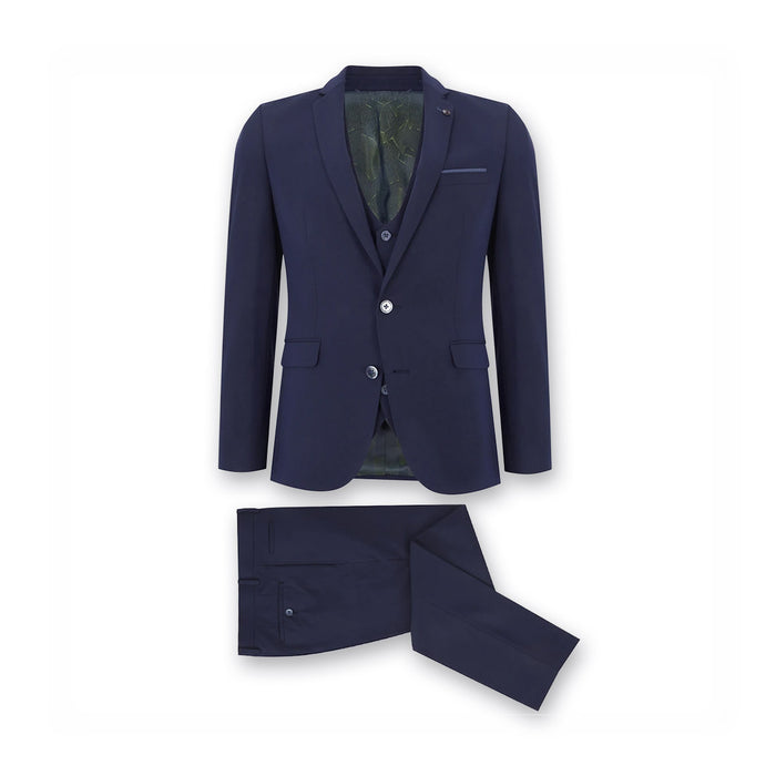 Remus - Luca 3 Piece Slim Fit Suit in Navy - Nigel Clare