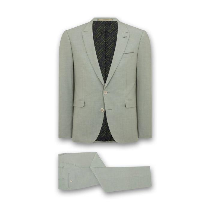 Remus - Massa Slim Fit 3 Piece Suit in Pale Green - Nigel Clare