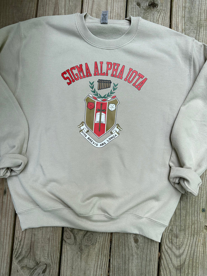 Retro Crest Sweatshirt - Music & MGC Greeks