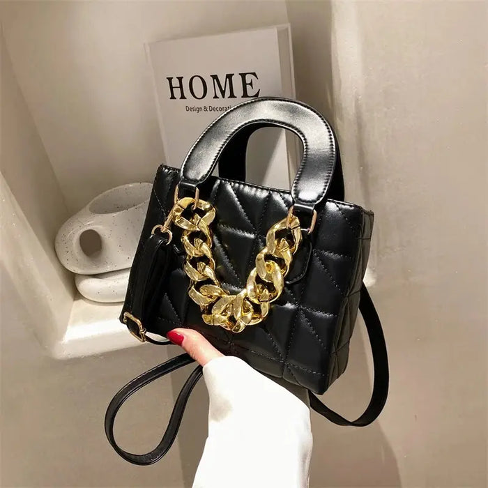 Rhombus Chain Tote Handbags fashionnsio