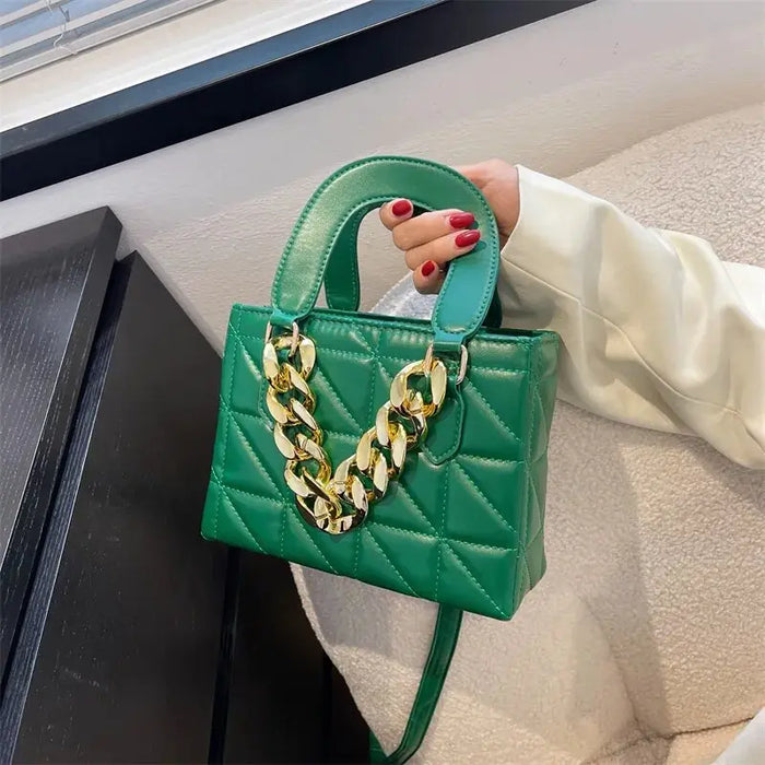 Rhombus Chain Tote Handbags fashionnsio