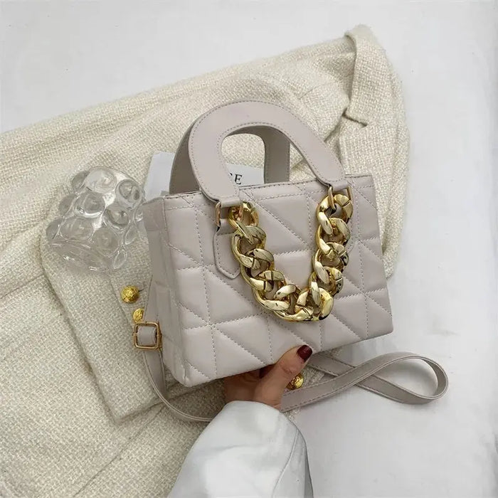Rhombus Chain Tote Handbags fashionnsio