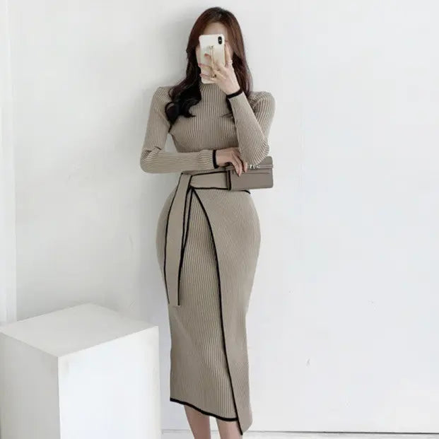 Korean Ribbon Knot Dress fashionnsio