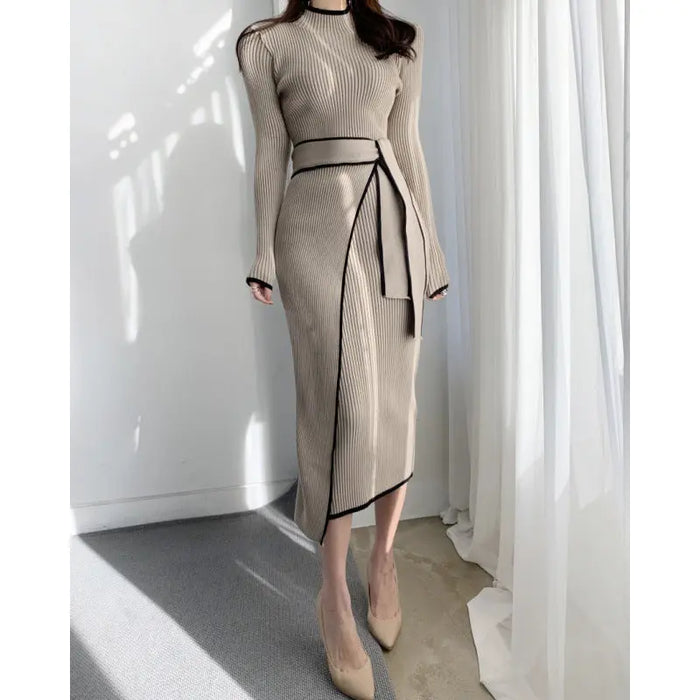 Korean Ribbon Knot Dress fashionnsio