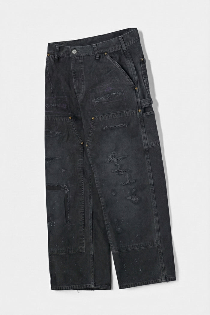 Ripped Double Knee Pants / FIFTH + ANACHRONORM