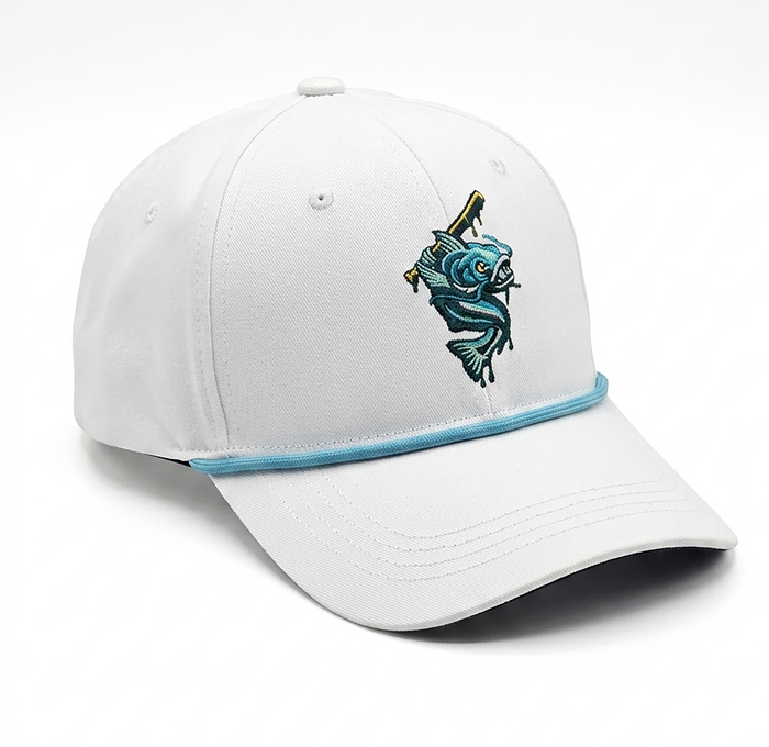 Rope Front Hat - White
