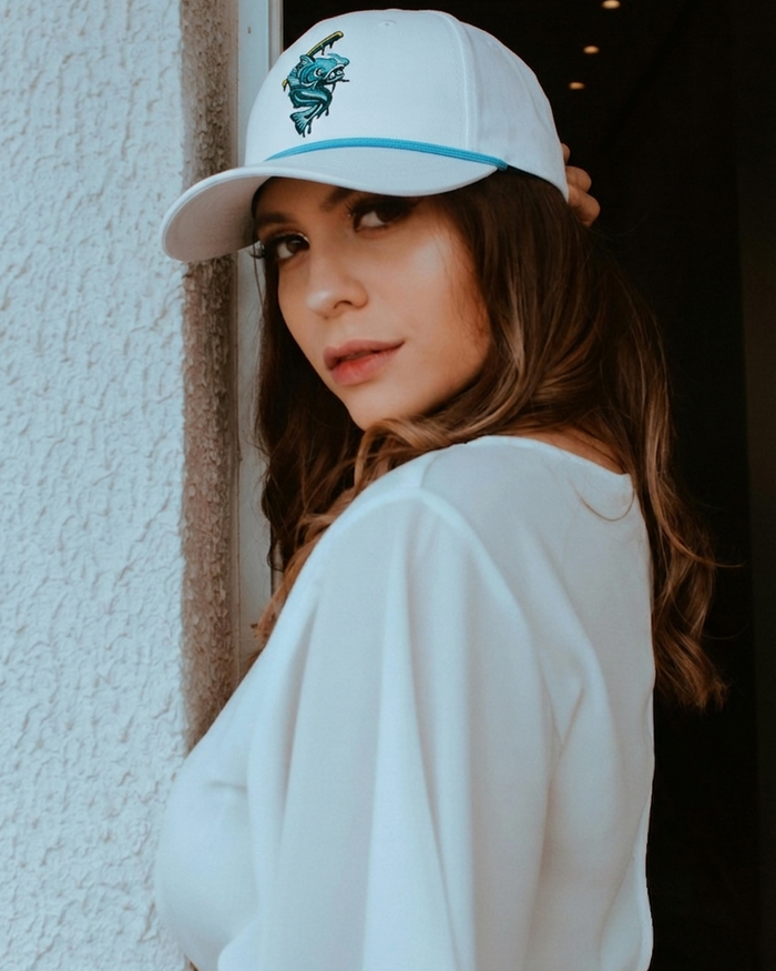 Rope Front Hat - White