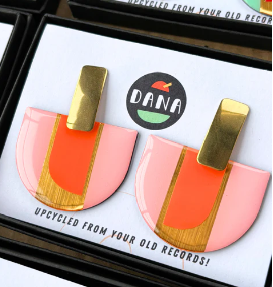Rosa Earrings  Pink, Orange and Lush Gold