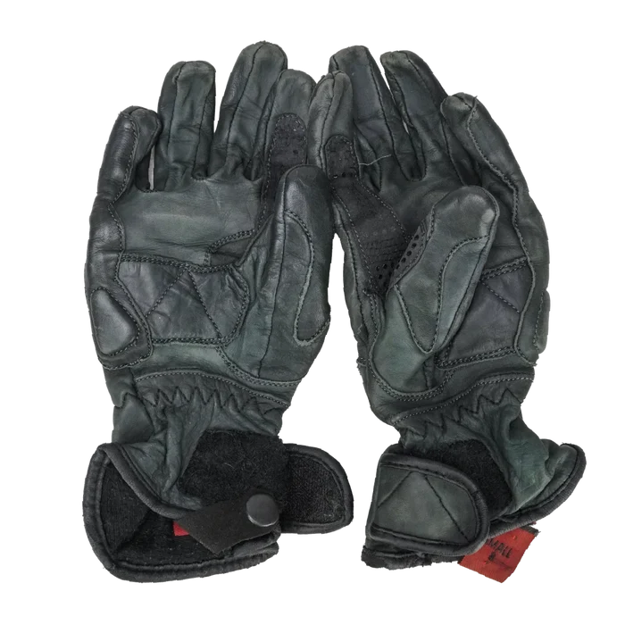 RST Black Leather Motorcycle Gloves - Small - Army & Outdoors - Gloves