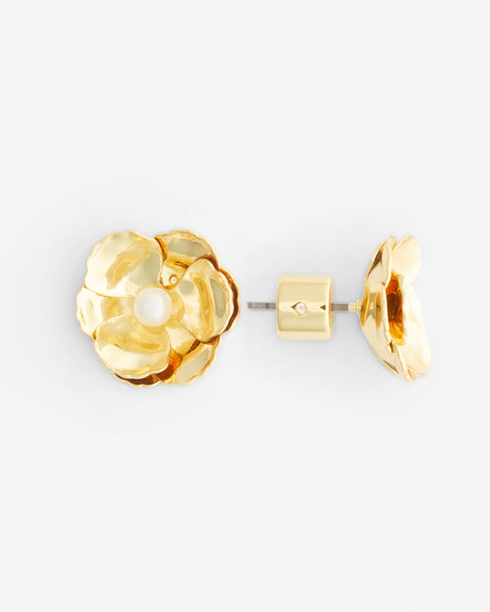 Ruffle Flower Stud Earrings