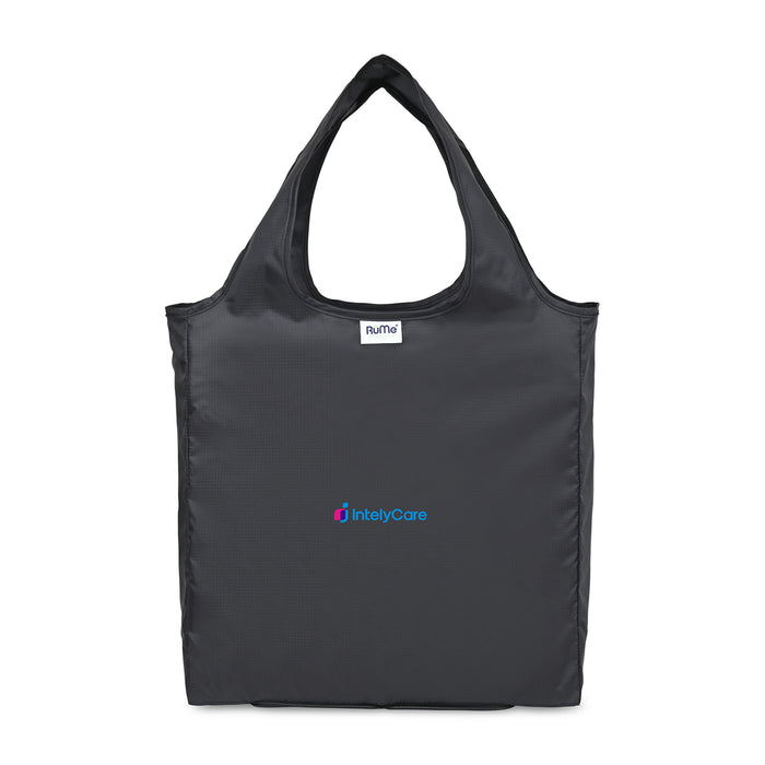 RuMe® Recycled Ripstop rPET bFold Tote - Black | Custom Branded | Lemon Print