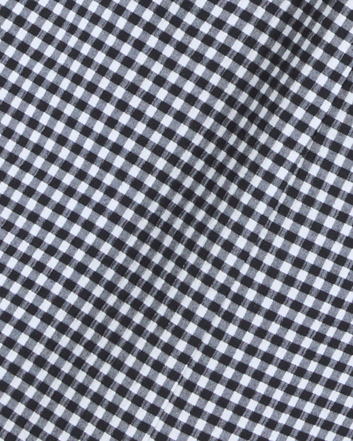 Sadie Belted Shift Dress in Textured Gingham