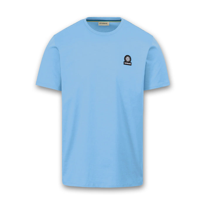 Sandbanks - Badge Logo T-Shirt in Dusty Blue - Nigel Clare