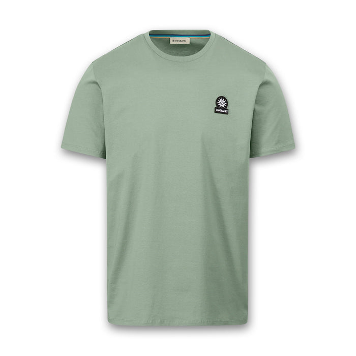 Sandbanks - Badge Logo T-Shirt in Sage - Nigel Clare