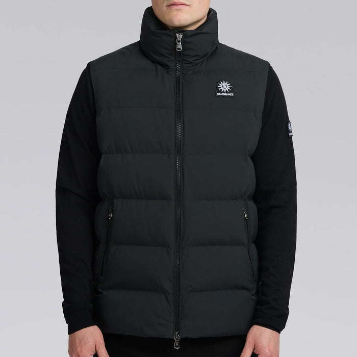 Sandbanks - Clifftop Zip Pocket Gilet in Black - Nigel Clare