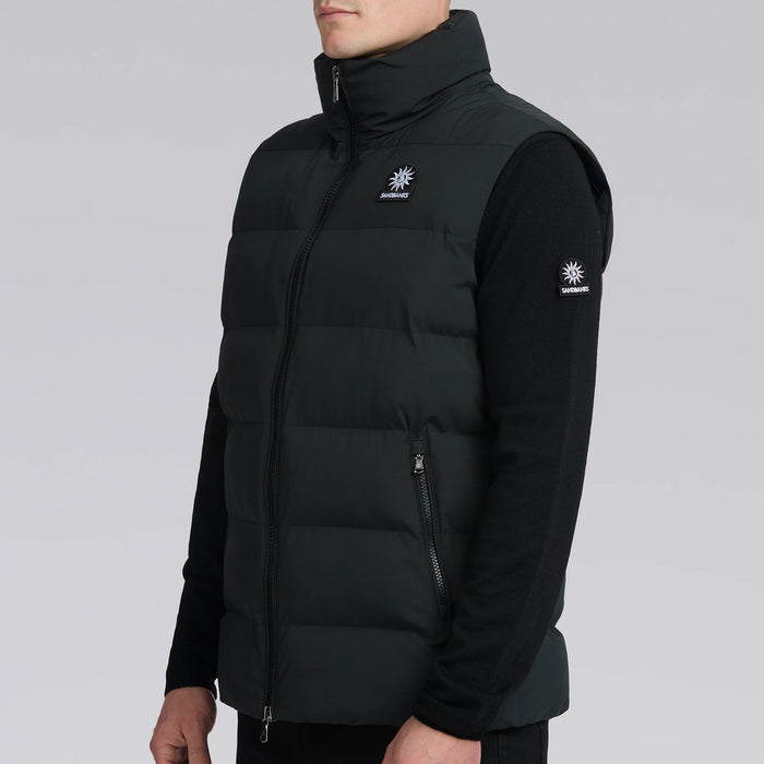 Sandbanks - Clifftop Zip Pocket Gilet in Black - Nigel Clare