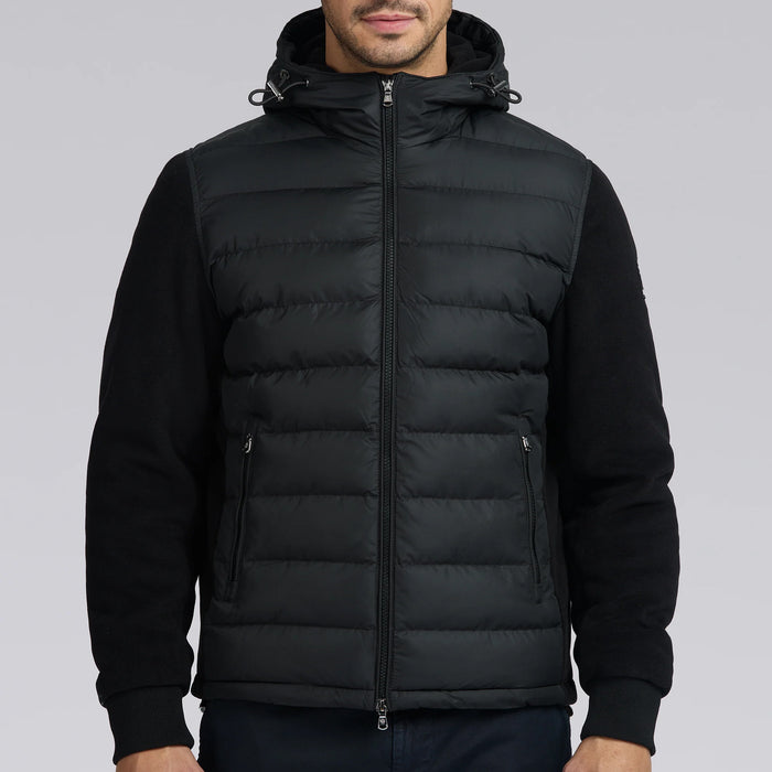 Sandbanks - Qutlander Polar Fleece Hybrid Jacket in Black - Nigel Clare