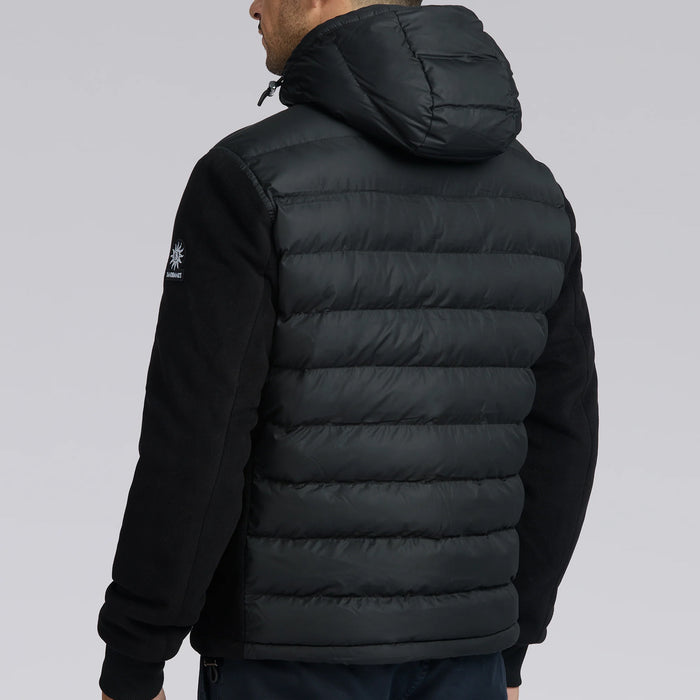 Sandbanks - Qutlander Polar Fleece Hybrid Jacket in Black - Nigel Clare
