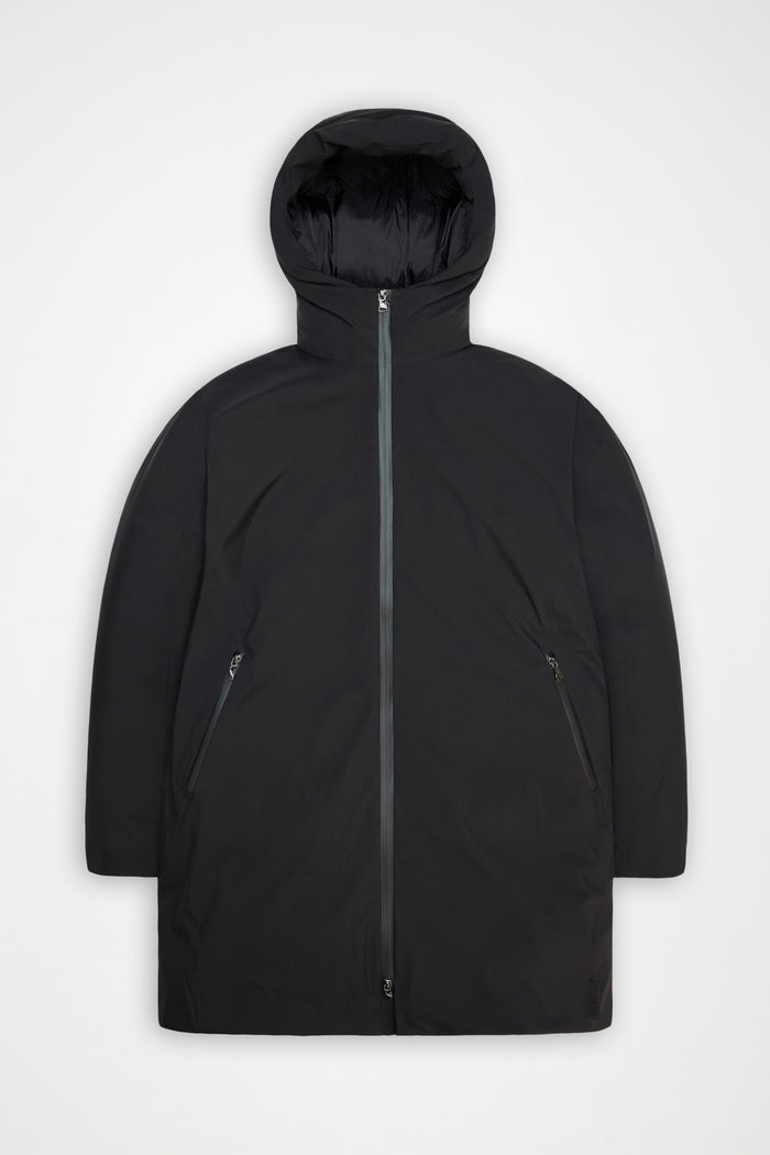 RAINS Sarna Long Puffer Jacket Black Jacket