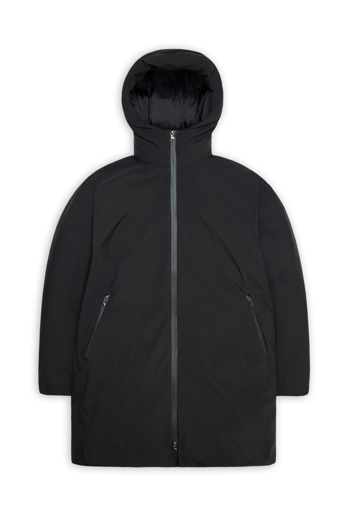 RAINS Sarna Long Puffer Jacket Black Jacket
