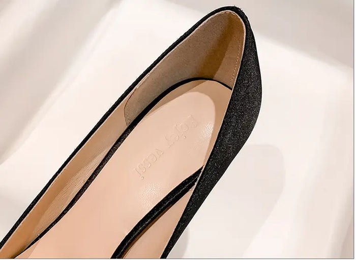 Satin Bow Knot Crystal High Heels fashionnsio