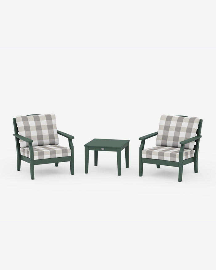 Savannah 3-Piece Deep Seating Set in Buffalo Plaid