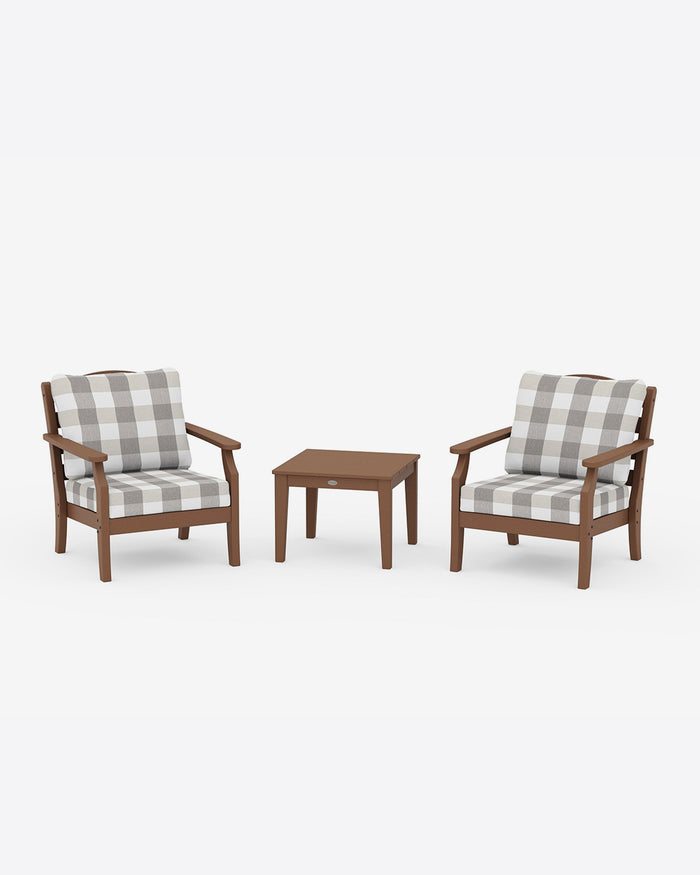 Savannah 3-Piece Deep Seating Set in Buffalo Plaid