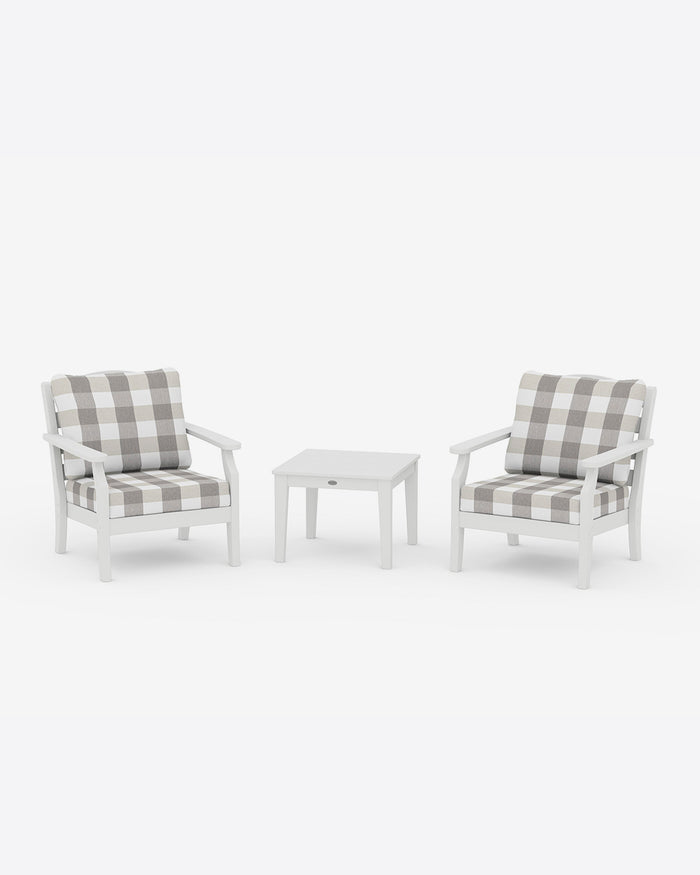 Savannah 3-Piece Deep Seating Set in Buffalo Plaid