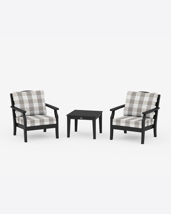 Savannah 3-Piece Deep Seating Set in Buffalo Plaid