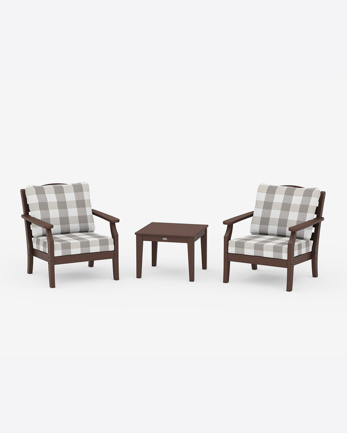 Savannah 3-Piece Deep Seating Set in Buffalo Plaid