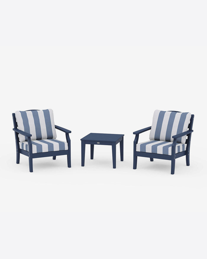 Savannah 3-Piece Deep Seating Set in Cabana Stripe
